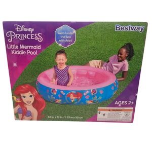 Disney Princess Little Mermaid Kiddie Pool 48in x 12in Bestway Ages 2+